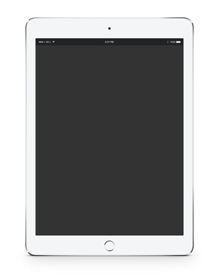 iPad showing responsive Canvas layout