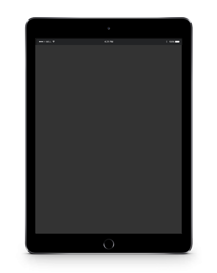Dark iPad displaying Canvas layout